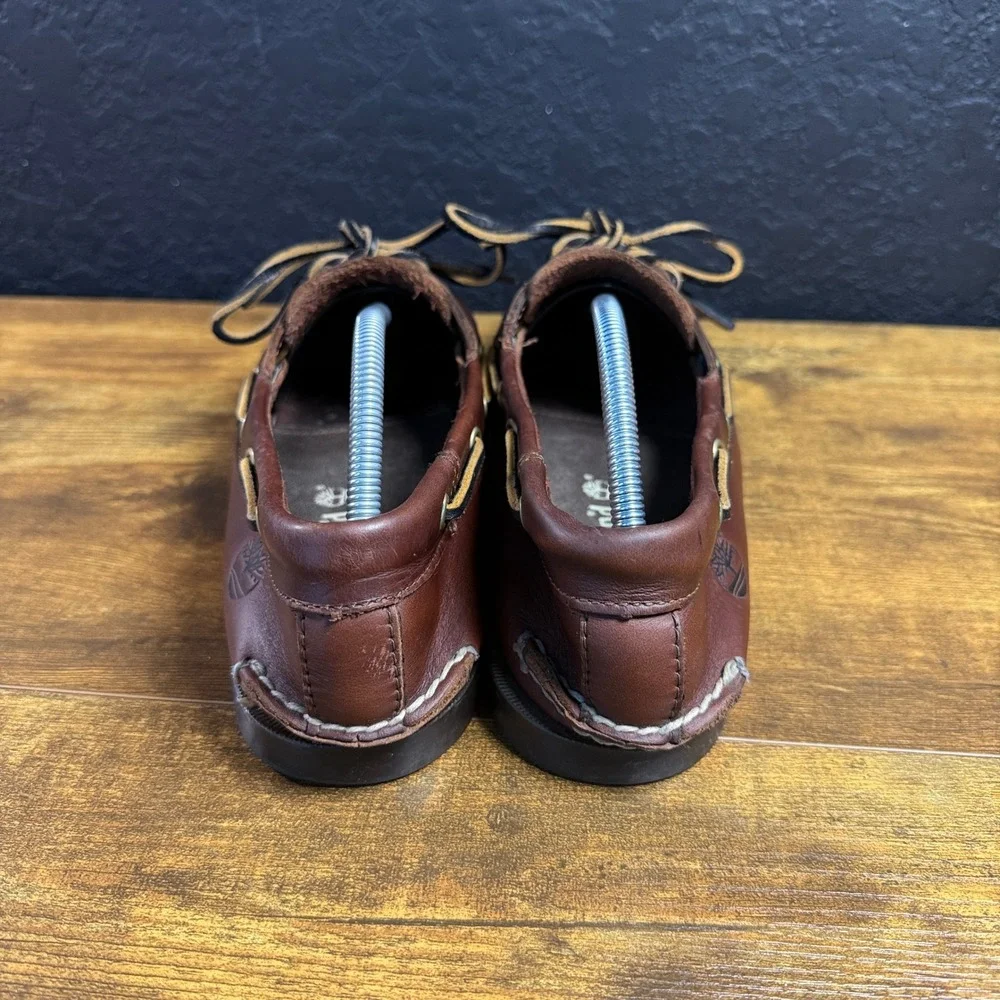 Timberland Classic 2-Eye 68546 Brown Leather Boat Shoe Mens 10.5W